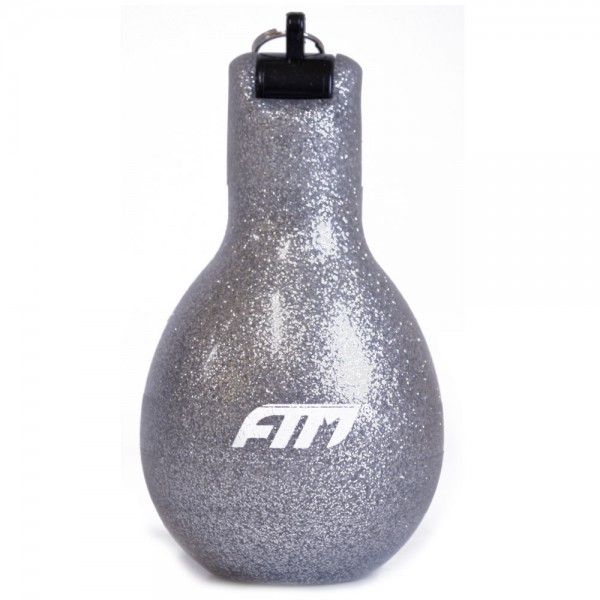 FTM Wizzball Handpfeife Silber Glitzer, Trillerpfeife zum drücken